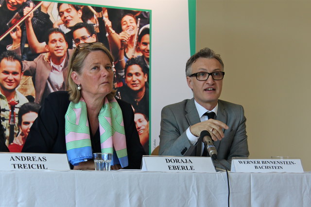 Doraja Eberle (Erste Stiftung) und Werner Binnenstein-Bachstein (superar)