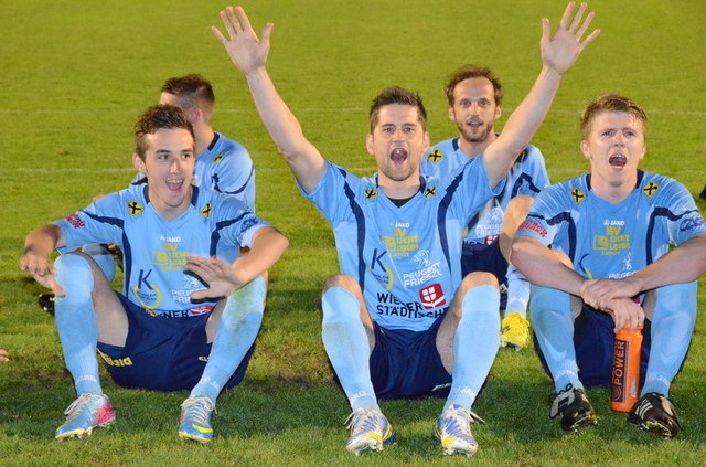 Der Jubel der Spieler kannte nach dem Match keine Grenzen. | Foto: KK