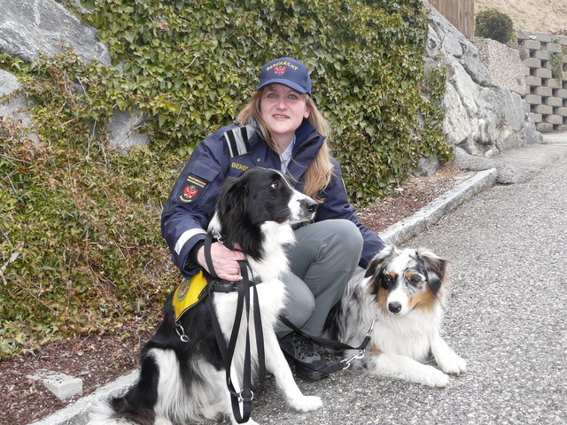 Gabi mit ihren Hunden