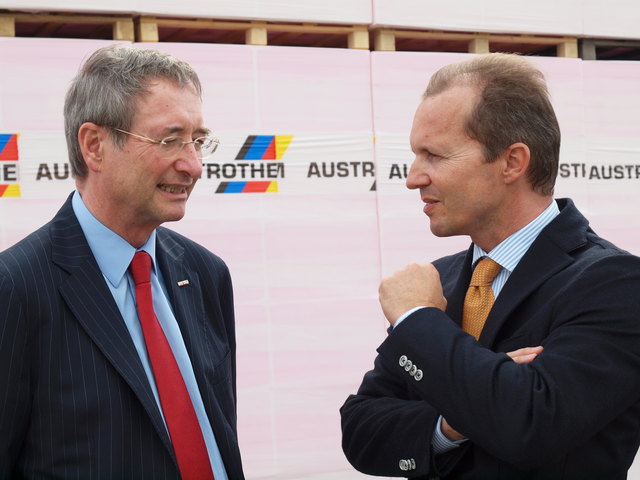 Dr. Christoph Leitl (Präsident - Wirtschaftskammer Österreich) u. Peter Schmid Fa. Austrotherm