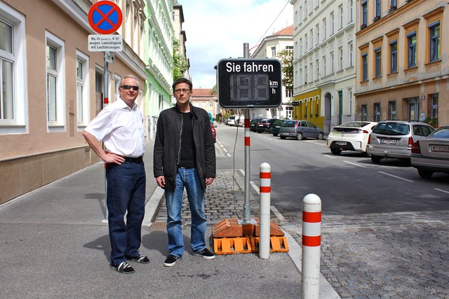 Christian Rauch und Christian Tesar wünschen sich eine neue Einbahnregelung: "Warum nicht einfach probieren?"