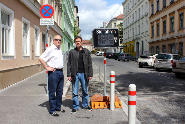 Christian Rauch und Christian Tesar wünschen sich eine neue Einbahnregelung: "Warum nicht einfach probieren?"