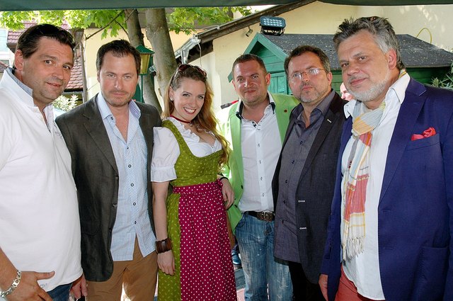 Obmann Merten Mauritz, Armin Hitzler und Bina Maria Jischa, Konrad Kolbe, VP-Bezirksrat Niki Ebert und Ernst Schwarz (v.l.)