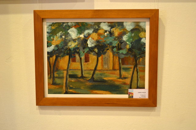 Stimmiges Bild einer Hobbymalerin.