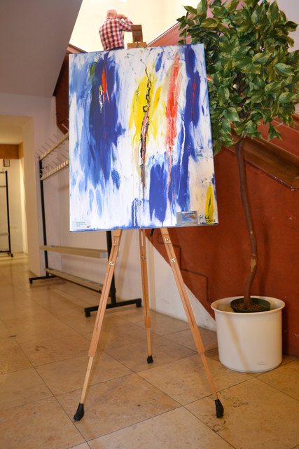 Spannendes Bild im Foyer des Stadttheaters.