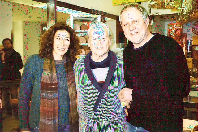 Otto Plenk mit Adele Neuhauser und Harald Krassnitzer beim Tatort-Dreh | Foto: privat