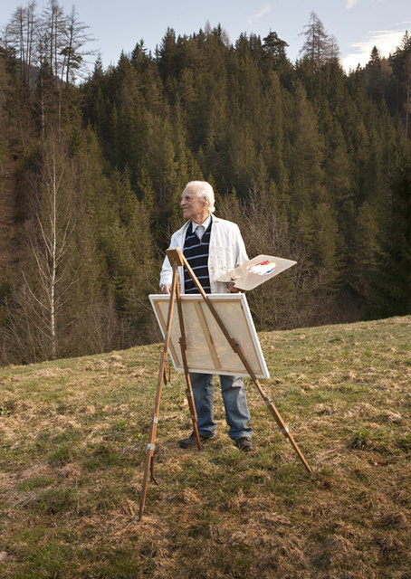 Willi Paar in seinem Element – die Malerei in der Natur hält ihn jung.