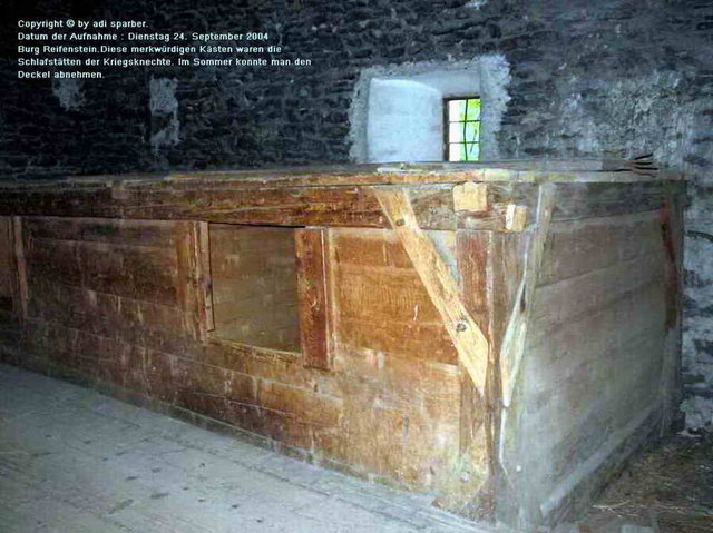 Schlafkojen - die so nur noch in der Burg Reifenstein erhalten und zu besichtigen sind