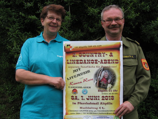 Linedancerin Puchinger Ingrid, FF-Kdt. Karl Kainrath | Foto: privat