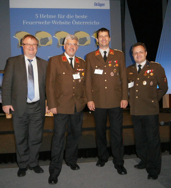 Hannes Ömer, Helmut Rockenschaub, Kdt. Thomas Huber, Franz Wimmer