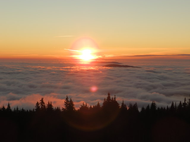 Teufelstein - Sonnenaufgang mit Blick ins Joglland