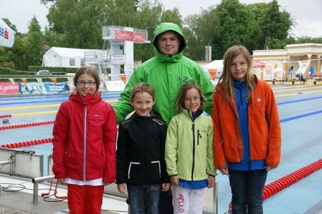 Mannschafte der ESU v.l. Sofia Berrini, Alexander Szekely, Trainer Florian Rennisch, Lena Purner, Dörfler Laura