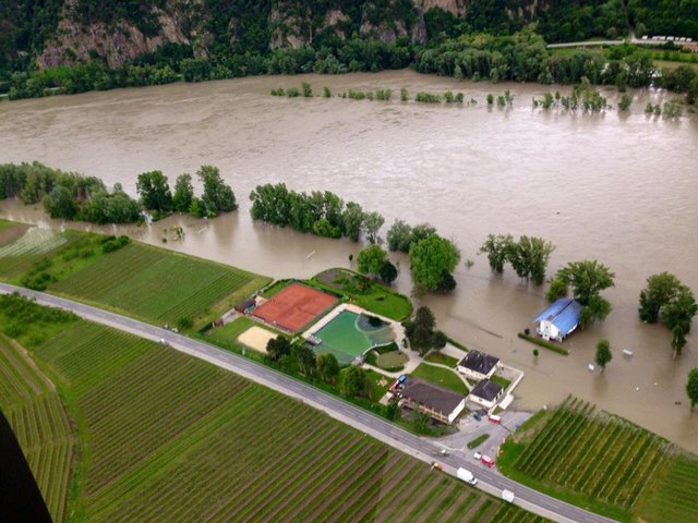 Blick aus der Luft auf das Kuenringer Bad.