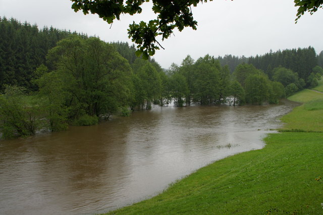 Die Steinerne Mühl war in den Holhäusln zu einem "breiten Fluss" angewachsen