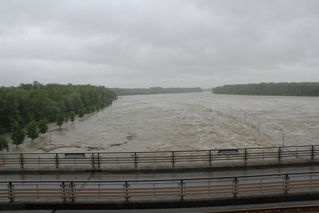 Donaukraftwerk Anwinden/Asten Stromabwärts am 2.6.13 13:00 | Foto: Gem. Luftenberg