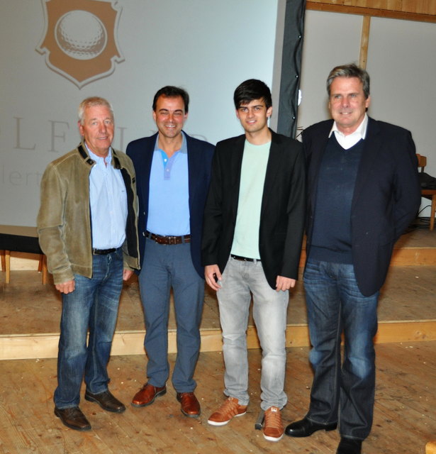 Im Bild von links nach rechts die Gründungsvorstandsmitglieder Helmut Stock, Heinz Schultz, Maximilian Schultz und Dr Franz Span