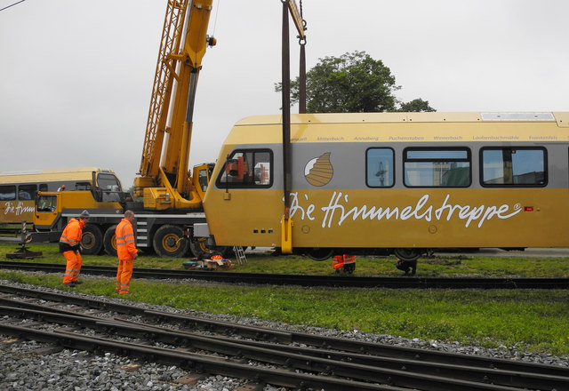 Die dritte Himmelstreppe ist am Bahnhof Ober-Grafendorf eingetroffen. (Copyright: NÖVOG)