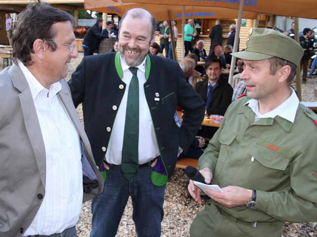 Walter Ruhhütl, Walter Eichmann, Christian Lind (v.l.) vor dem Einsatz