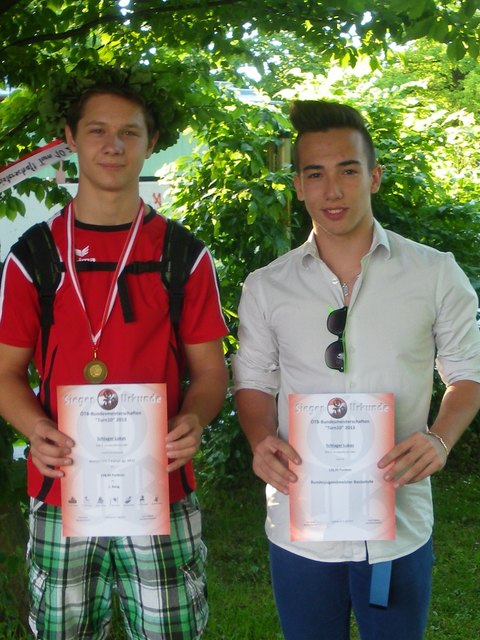 Lukas Schlager (li.) und sein Betreuer Denis Dräher | Foto: Foto: Privat