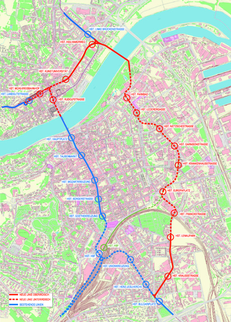Noch heißt es warten auf die zweite Straßenbahnachse in Linz, bis die Entscheidung wegen der Eisenbahnbrücke gefallen ist.