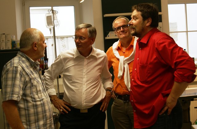 Von links: Hans Affenzeller, Alois Stöger und die Freistädter Stadträte Christian Gratzl und Wolfgang Affenzeller.