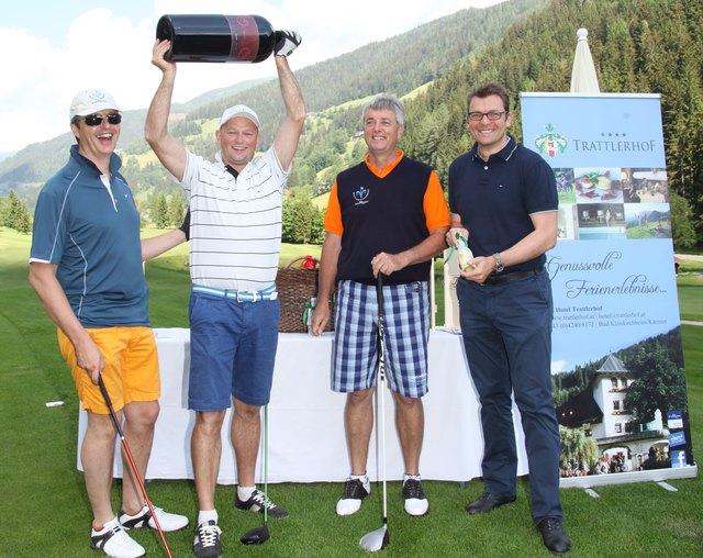 Golfer: Markus Ronacher, Christian Kresse, Klaus Miggitsch (Golfclub Bad Kleinkirchheim) und Jakob Forstnig
