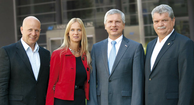 Bernhard Albert, Marina Pree-Candido, Erhard Prugger und Ernst Horky (v. l.).