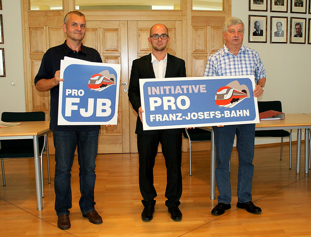 Initiative Pro FJB sind: Gerald Hohenbichler, der Gmünder Bgm. Andreas Beer und Karl Marek.