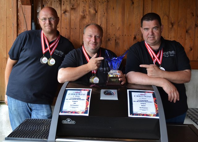 Die Pitmasters aus dem Bezirk (v.l.n.r.): Markus Arndt, Adi Bittermann und Wolfgang Arndt.