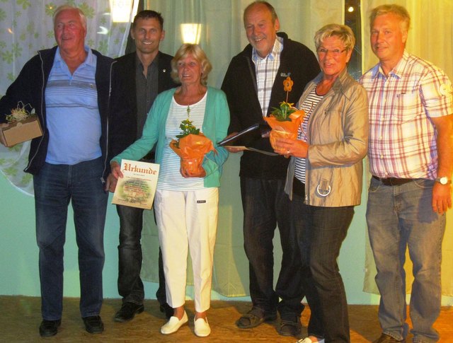 Foto von Links: Herbert Fris, GR Michael Brandauer, Adrianna Fris, Eugen Kraffner, Monika Kraffner, Obmann Rutar Peter | Foto: KK