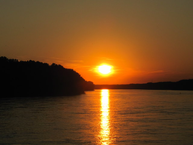 Sonnenuntergang an der Domau
