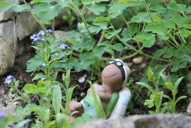 Im Garten in der Sonne liegen