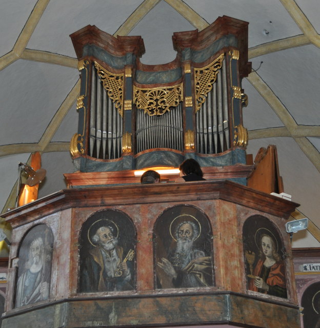 Die im Jahr 2012 renovierte Johann Anton Fuchs Orgel in der Filialkirche St Pankraz Fügenberg