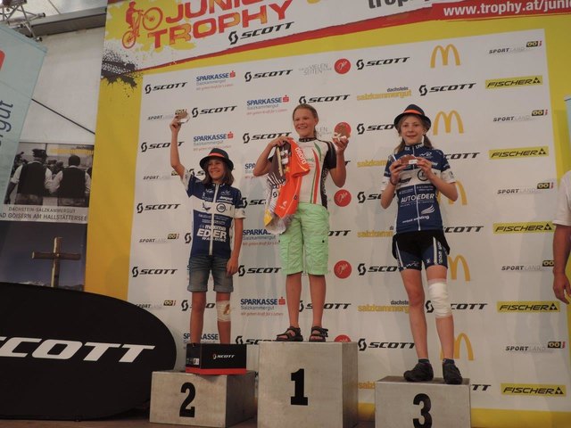 Die Siegerinnen der Kat. U13w (Foto Radclub Walding/Schöttl)