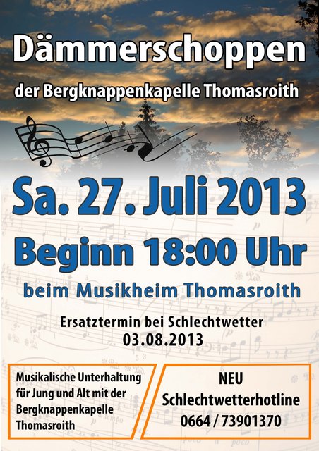 Einladung zum Dämmerschoppen 2013