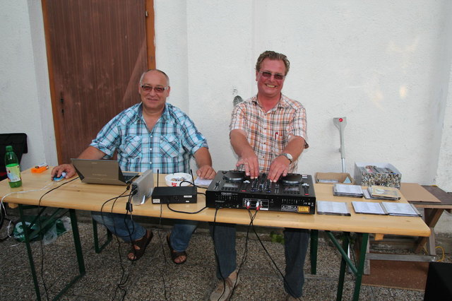 Diskjockey´s Ernst Farkas und Martin Wallner Obmann der Kulturtage