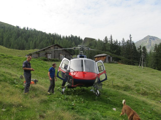 Im unübersichtlichen Gelände kam auch der Helikopter zum Einsatz. | Foto: Foto: BR/Riedler