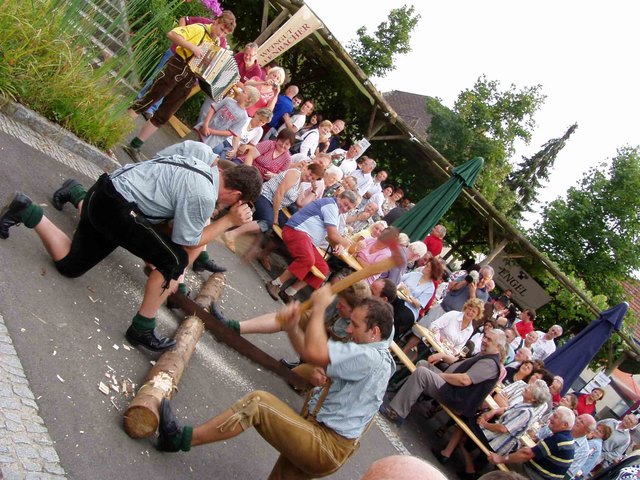 Schuhplattler in Aktion