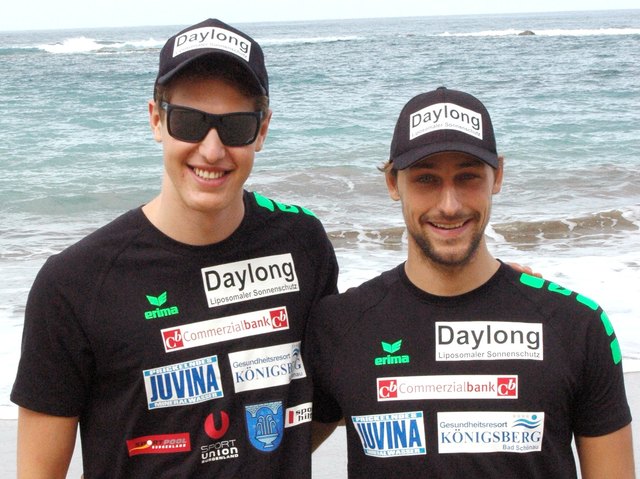 Vor der EM in Topform: Lorenz Petutschnig (li.) und Floridsdorfs Beachboy Tommy Kunert