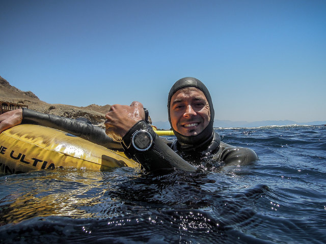 Markus Helmaus Neuhofen bei Training und Wettkampfvorbereitung in Dahab, Ägypten. | Foto: Lukas Haftner