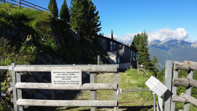Eingang Alpengarten Patscherkofel