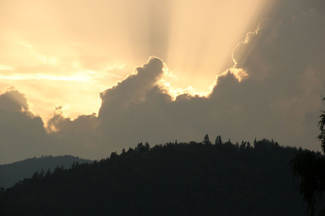 Wolken in Flammen ...