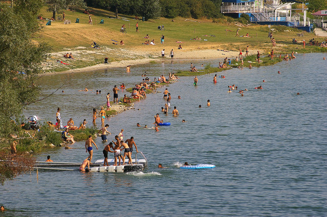 Ein heißer Tag auf der Donauinsel