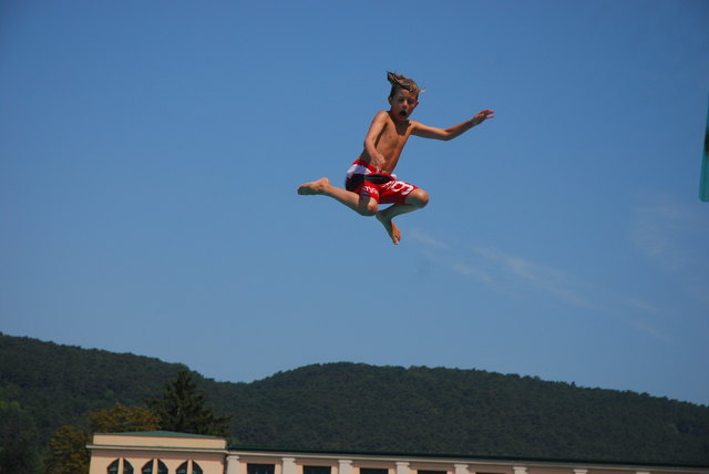 Vom 5meter Turm im Strandbad Baden