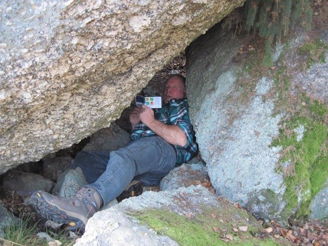 Gefunden: Willi Ebner kämpft sich beim Schafstein in Waldhausen durch. | Foto: Privat