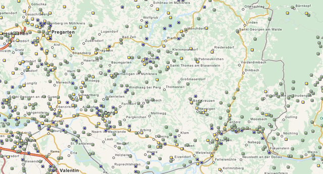 Abfrage auf geocaching.com: An diesen Orten im Bezirk Perg sind „Schätze“ versteckt. | Foto: geocaching.com