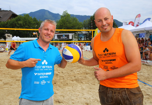 Die zwei Organisatoren der Beachcity: Josef "Killy" Kendlbacher und Rudi Eder
