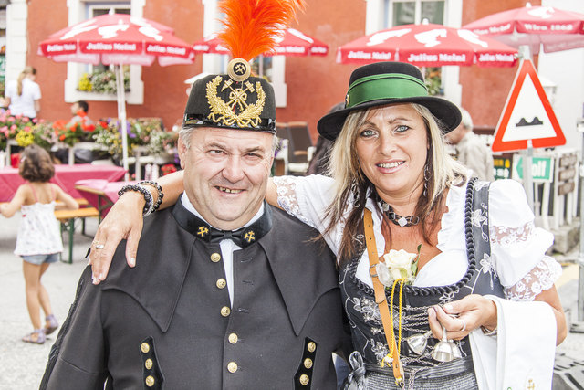 Vom Knappenverein Mittersill: Johann Grüll und Roswitha Knapp.