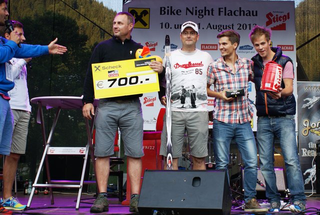Die Sieger - Peter (CZ), vor Andreas (D), Pascal (D) und Michi aus Altenmarkt.