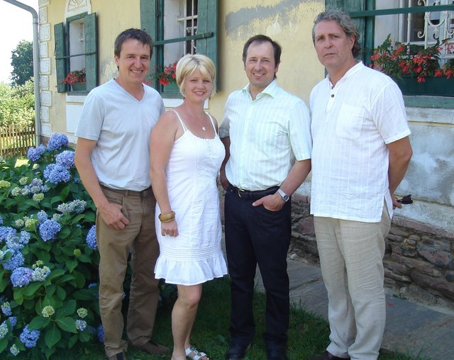 v.l.n.r. im Bild: Familie Strohmeier, Franz Deutschmann und Willi Rauch.